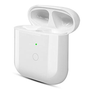 airpods charging case compatible for airpods 1 2, wireless charger replacement case for airpods 1&2, with bluetooth pairing sync button without earbuds