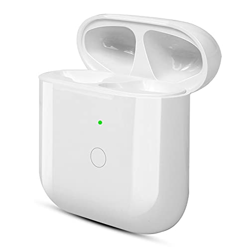 Airpods Charging Case Compatible for Airpods 1 2, Wireless Charger Replacement Case for Airpods 1&2, with Bluetooth Pairing Sync Button Without Earbuds