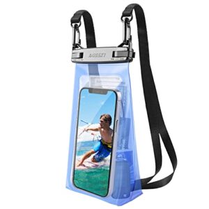 waterproof phone pouch up to 6.9", floating dry bag for iphone 13 12 11 pro max galaxy s22 s21 universal waterproof case large capacity sunscreen glasses storage dry bag for swimming rafting boating