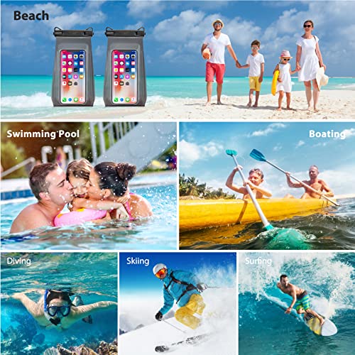 Waterproof Phone Pouch Up to 6.9", Floating Dry Bag for iPhone 13 12 11 Pro Galaxy S22 S21 Waterproof Case Large Capacity Sunscreen Glasses Storage Dry Bag for Swimming Rafting (Patented Product)
