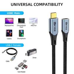 UKYEE USB C Extension Cable 3.3Ft (100W/10Gbps), Nylon Braided USB 3.1 Type C Male to Female Extension Fast Charging Compatible with USB C Hub, Laptop, Tablet and Mobile Phone, Nintendo Switch