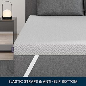 BedStory Firm Mattress Topper 3 Inch King Size - Extra Firm Memory Foam Bed Topper for Pain Relief - Copper Gel Bamboo Charcoal Green Tea Infused Cooling Mattress Pad - CertiPUR-US Certified