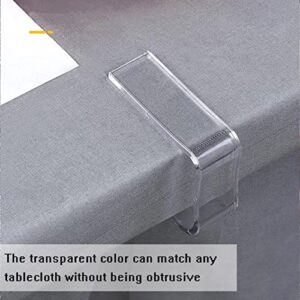 MZYOUHUO 24 Packs Clear Tablecloth Clips, Acrylic Table Cover Fasteners,Table Cloth Clamps for Christmas Home Wedding Party Indoor Outdoor Tables Picnic Accessory (Clear-Large)