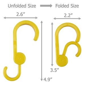 EIKS 6 Sets Rotatable S Shaped Hooks Multi Purpose for Clothes Laundry Bags Towels Door Knobs Shopping Carts