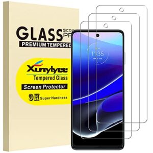 xunylyee [3 pack] screen protector compatible with motorola moto g stylus 2022/ g stylus 5g 2022 (not fit for any other moto g stylus model) easy to install tempered glass film