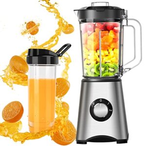 vermark 1000w professional blender - crush ice, puree, & blend shakes with 40oz & 20oz cups, 3-speed control, portable with to-go lids, bpa-free, easy clean
