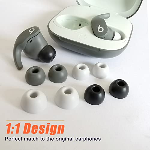 Luckvan Silicone Earbuds Tips for Beats Fit Pro/Beats Studio Buds Ear Tips Replacement for Beats Earbuds 6 Pairs LMS Gray