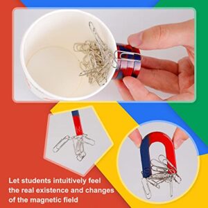 MakerFocus Science Magnet Kits for Kids:Educational Magnet Science Projects STEM Magnets Experiment Tools Physics Lab Magnet Kits Includes Bar/Ring/Horseshoe/Compass/Magnetic Iron Powder, White