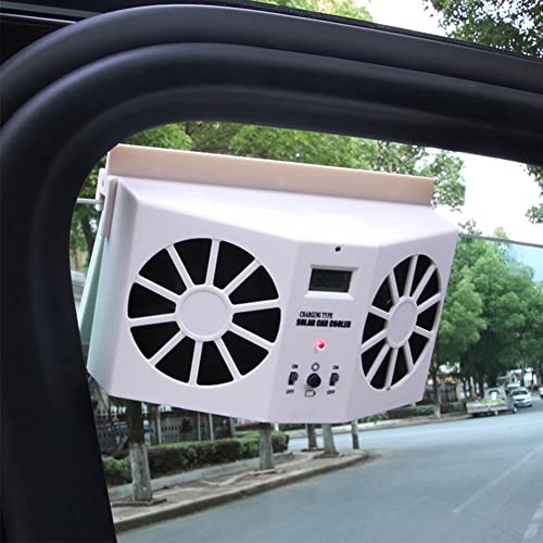 Solar Powered Car Window Fan Universal Solar Car Window Exhaust Fan Car Window Cooler Fan Air Ventilator Exhaust Radiator