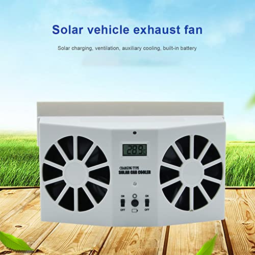 Solar Powered Car Window Fan Universal Solar Car Window Exhaust Fan Car Window Cooler Fan Air Ventilator Exhaust Radiator