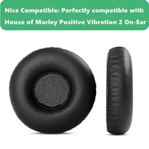 TaiZiChangQin Ear Pads Cushion Memory Foam Earpads Replacement Compatible with House of Marley Positive Vibration 2 On-Ear Headphone