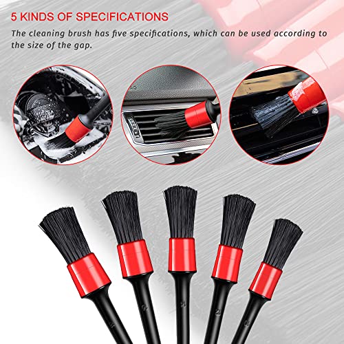 A ABIGAIL 21 Pcs Car Cleaning Tools Kit, Car Detailing Kit, Car Detailing Brushes, Car Wheel Tire Brush Set, Car Windshield Cleaning Tool, Car Care kit for Interior, Exterior, Wheels, Dashboard