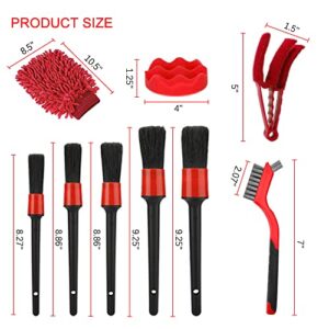 A ABIGAIL 21 Pcs Car Cleaning Tools Kit, Car Detailing Kit, Car Detailing Brushes, Car Wheel Tire Brush Set, Car Windshield Cleaning Tool, Car Care kit for Interior, Exterior, Wheels, Dashboard