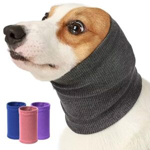 nanaki dog calming hoodie head cover sleeves - quiet ear covers hood for noise, the grooming and force drying head protection for anxiety relief and calming dog neck and ear warmer