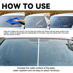 Car Glass Fog Rainproof Agent Fog Spray For Car Windshield Fogging Rainproof Nano Rain Remover 30 And 100ml Car Interior Accessories (A-100ML, 1 Size)