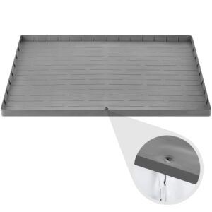 Waterproof Under Sink Mat for 36" Cabinet,Homaisson 35”×22” Flexible Silicone Cabinet Protection Mat, Under Sink Tray, Drips Leaks Spills Protector, Cabinet Liner for Kitchen, Bathroom