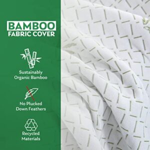 Coolsence Twin Cool Gel Memory Foam Mattress Bed in a Box 6 Inch, CertiPUR-US Certified Bamboo Cover Green Tea Mattress Made in USA, Medium Firm, 38”x75”x6”