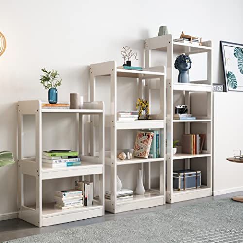 BALANBO 5-Bookshelf Cube Simple Shelf Display Rack Multifunctional Storage Display Rack Suitable for Home Office Living Room Decoration-White…