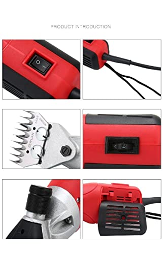 cjc Sheep Shears, 220V Electric Sheep Goat Shear Farm Clipper Shearing Machine Cutter Wool Scissor (220V 500W)