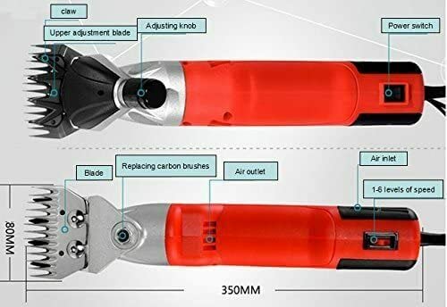 cjc Sheep Shears, 220V Electric Sheep Goat Shear Farm Clipper Shearing Machine Cutter Wool Scissor (220V 500W)