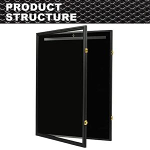 CNNELL Storage Box Wall Display Case Lockable Rack for Football Basketball Jersey 32 inches