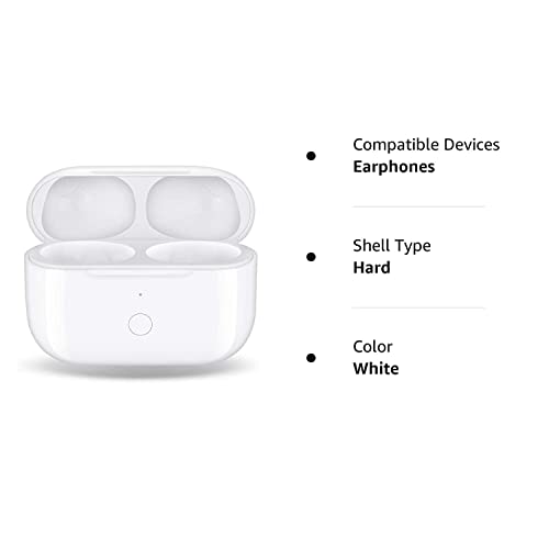 Newest Replacement Charging Case Compatible with AirPod Pro, Air pod Pro with Bluetooth Pairing Sync Button Without Earbuds (White)