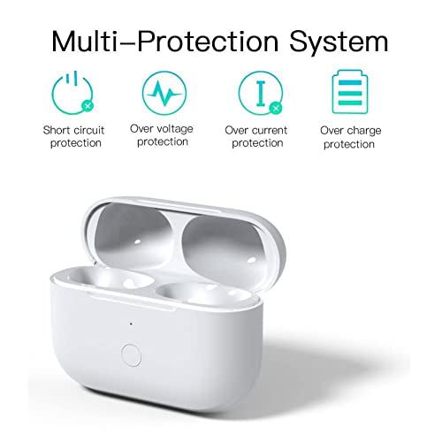 Newest Replacement Charging Case Compatible with AirPod Pro, Air pod Pro with Bluetooth Pairing Sync Button Without Earbuds (White)