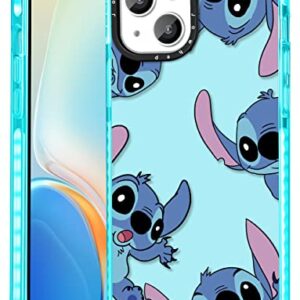 Jowhep Stitc for iPhone 13 6.1”Case Cute Cartoon Character Girly for Girls Kids Teens Phone Cases Cover Fun Unique Kawaii Cool Shockproof Soft TPU Bumper Protective Case for iPhone 13 6.1 Inches