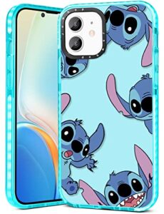 jowhep stitc for iphone 11 6.1”case cute cartoon character girly for girls kids teens phone cases cover fun unique kawaii cool shockproof soft tpu bumper protective case for iphone 11 6.1 inches