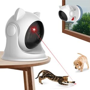 lidlok automatic cat laser toy for indoor cats,interactive cat toys for kittens/dogs,fast/slow mode,adjustable circling ranges,usb rechargeable,auto on/off