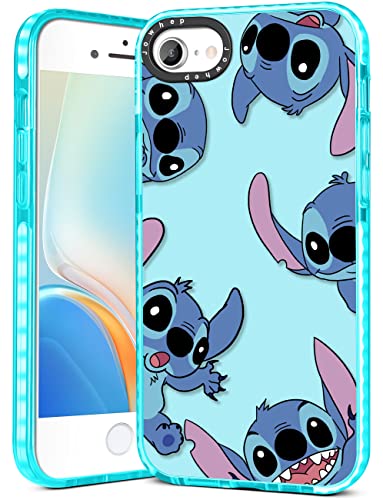 Jowhep Stitc for iPhone 6/6S/7/8/SE 2020/SE 2022 Case Cute Cartoon Character Girly for Girls Kids Teens Phone Cases Cover Fun Unique Kawaii Cool Soft TPU Case for iPhone 6/6S/7/8/SE 2020/SE 2022