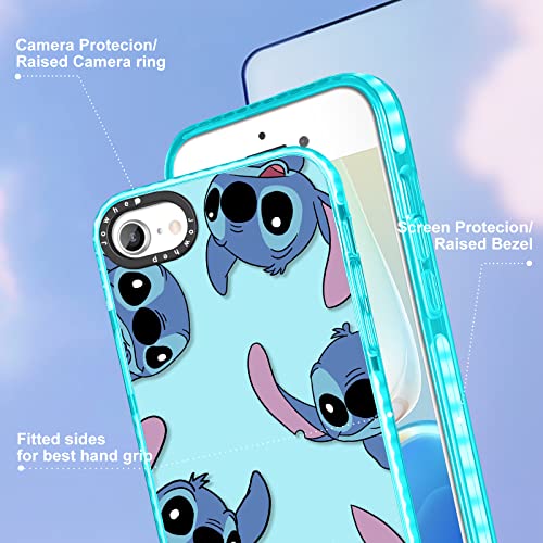 Jowhep Stitc for iPhone 6/6S/7/8/SE 2020/SE 2022 Case Cute Cartoon Character Girly for Girls Kids Teens Phone Cases Cover Fun Unique Kawaii Cool Soft TPU Case for iPhone 6/6S/7/8/SE 2020/SE 2022