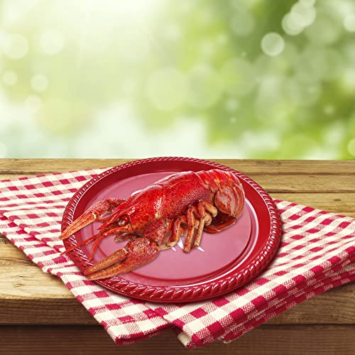 5 PC Crawfish Trays - 15" Inch Wide Reusable Plastic Crawfish Trays - Crawfish Boil Party Table Decorations