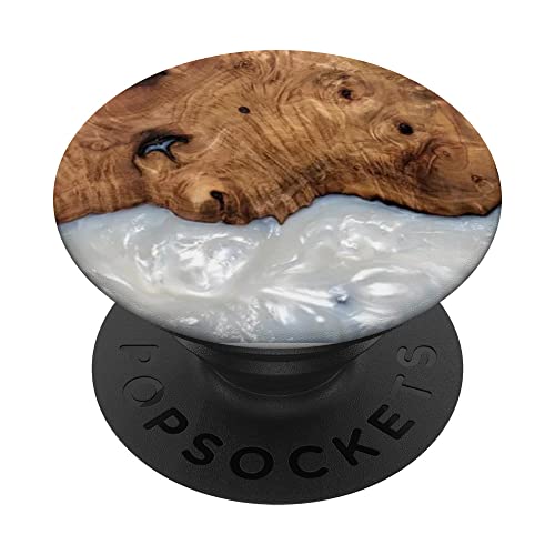 Wood Resin Pearl Gift PopSockets Swappable PopGrip