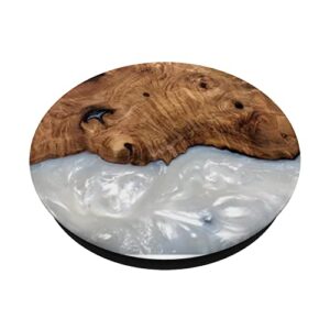 Wood Resin Pearl Gift PopSockets Swappable PopGrip