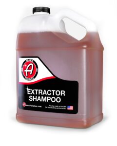 adam's carpet extractor shampoo (gallon) - best vehicle carpet detailing concentrate, safe car flooring wash for heated carpet extractor, powerful auto floor cleaning soap - low foam, citrus scent