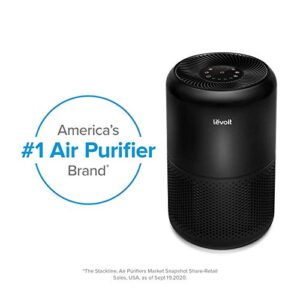 LEVOIT Air Purifier for Home Allergies Pets Hair in Bedroom, Black & Air Purifiers for Bedroom Home, HEPA Filter Cleaner with Fragrance Sponge for Better Sleep, Filters Smoke, Allergies, Black