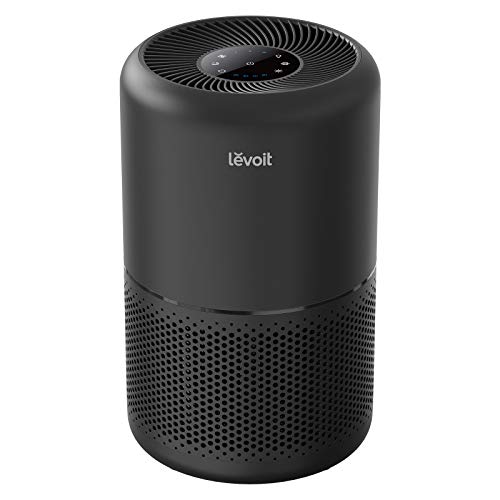 LEVOIT Air Purifier for Home Allergies Pets Hair in Bedroom, Black & Air Purifiers for Bedroom Home, HEPA Filter Cleaner with Fragrance Sponge for Better Sleep, Filters Smoke, Allergies, Black