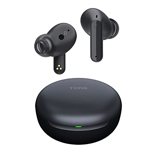 LG Tone Free True Wireless Bluetooth Earbuds FP5 - Active Noise Cancelling Earbuds, Black & Tone Style HBS-SL5 Bluetooth Wireless Stereo Neckband Earbuds Tuned by Meridian Audio