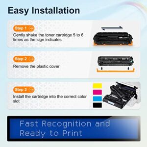 TESEN 410X (with New Chips) Remanufactured Toner Cartridge Replacement for HP 410X CF410X for HP Color Pro M452dn M452dw M452nw MFP M477fdw M477fnw M477fdn M377dw (Black, 2PK) Green Series