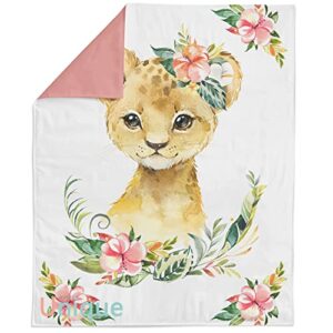 sarafi lion fabric panel, quilting panel, baby quilt panel, cotton baby panel, blanket panel, bedding panel, white