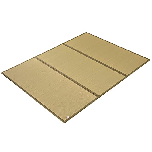 MustMat Tatami Mat Rush Grass Tatami Mattress Japanese Traditional Foldable (Full_xl-55"x82")