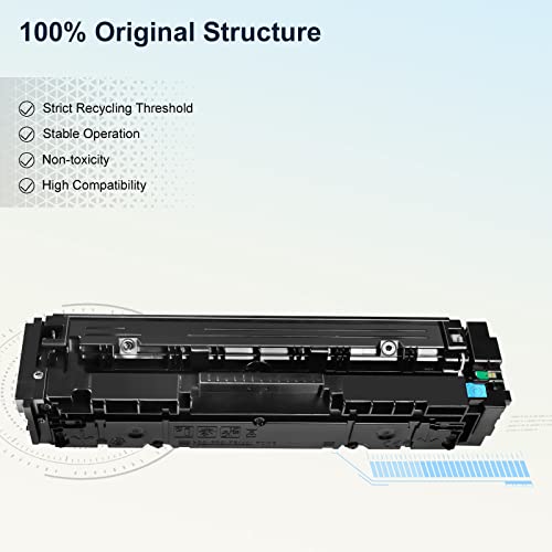 TESEN 201X CF400X (with New Chips) Remanufactured Toner Cartridge Replacement for HP 201X CF400X for HP Color Pro M252n M252dw MFP M277n M277dw M277c6 M274n (Black, 2PK) Green Series