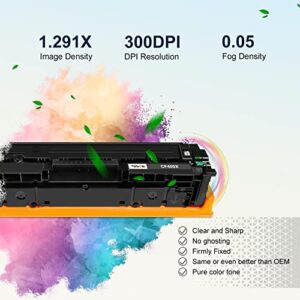 TESEN 201X CF400X (with New Chips) Remanufactured Toner Cartridge Replacement for HP 201X CF400X for HP Color Pro M252n M252dw MFP M277n M277dw M277c6 M274n (Black, 2PK) Green Series