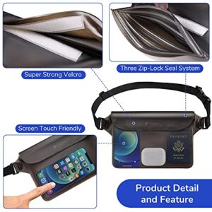 Syncwire IPX8 Waterproof Phone Pouch with Lanyard 2 Pack & IP68 Waterproof Fanny Bag with Adjustable Waist Strap 2 Pack for iPhone Samsung Galaxy and More, Beach Accessories, vacation must haves