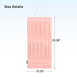 Hanging Hair Claw Clips Organizer for Girls, Hair Bows Organizer Storage Holder, Butterfly Jaw Clips Display Stand Holder for Wall, Door, Closet (Pink)