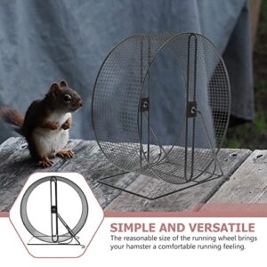 UKCOCO Hamster Exercise Wheel- Metal Hamster Wheel Hamster Running Wheel, Wire Mesh Gerbil Wheel Hamster Toy with Bracket, Silent Jogging Wheel for Hamsters Squirrel