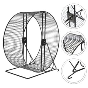 UKCOCO Hamster Exercise Wheel- Metal Hamster Wheel Hamster Running Wheel, Wire Mesh Gerbil Wheel Hamster Toy with Bracket, Silent Jogging Wheel for Hamsters Squirrel