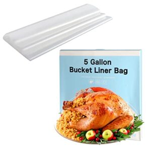 5 Gallon Bucket Liner Bags Brine Bucket Bags for Marinating and Brining Turkey and Poultry Brine Bags Food Grade, BPA Free Safe for Food Storage-16 Bags