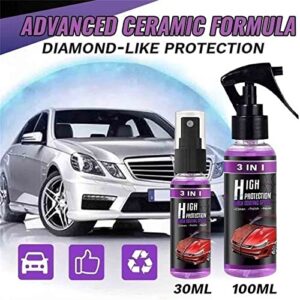 HARAY 3 in 1 High Protection Quick Car Coating Spray, Extreme Slick Streak-Free Polymer Quick Detail Spray, Quick Detail Spray, 100ml